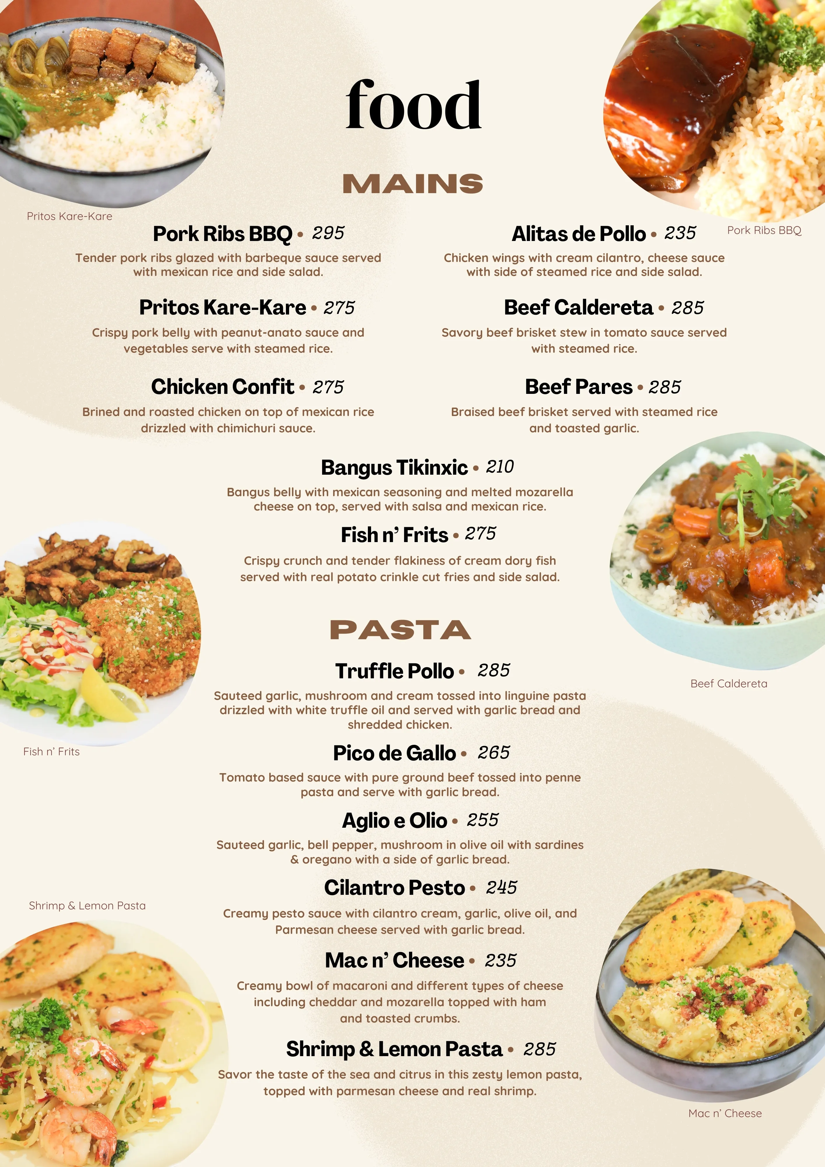 Cosmos Café Studios Menu 4