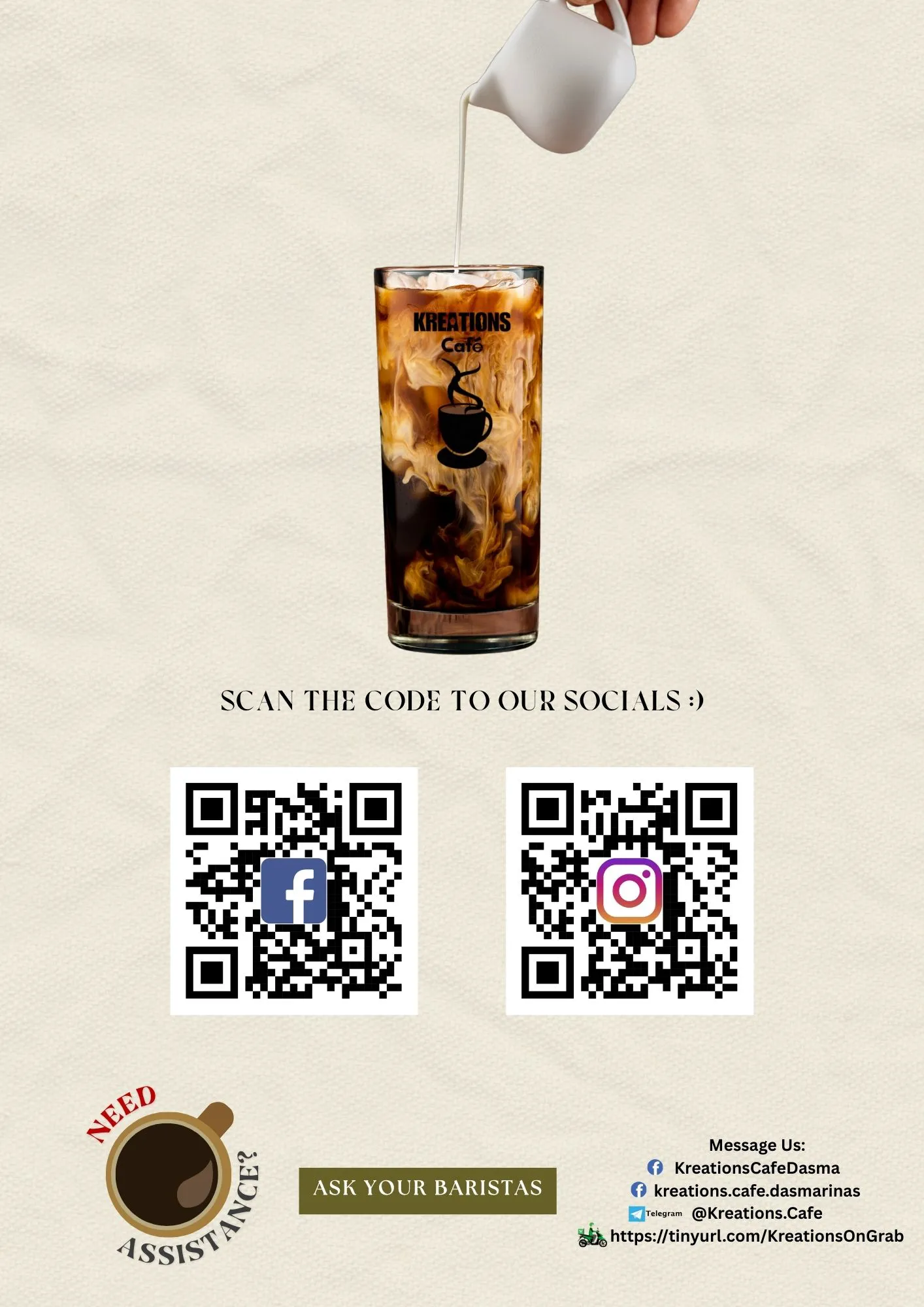 Kreations Cafe Food Menu